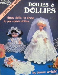 6007 3 DOILIES DRESSES FOR 4'',8'', BARBIE DOLLS LEAFLET